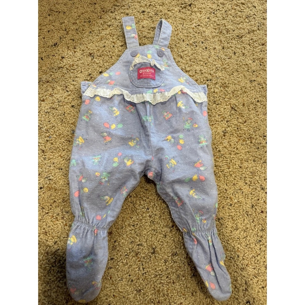 Vintage Rare Oshkosh B'gosh 3/6 month light purple kitten party